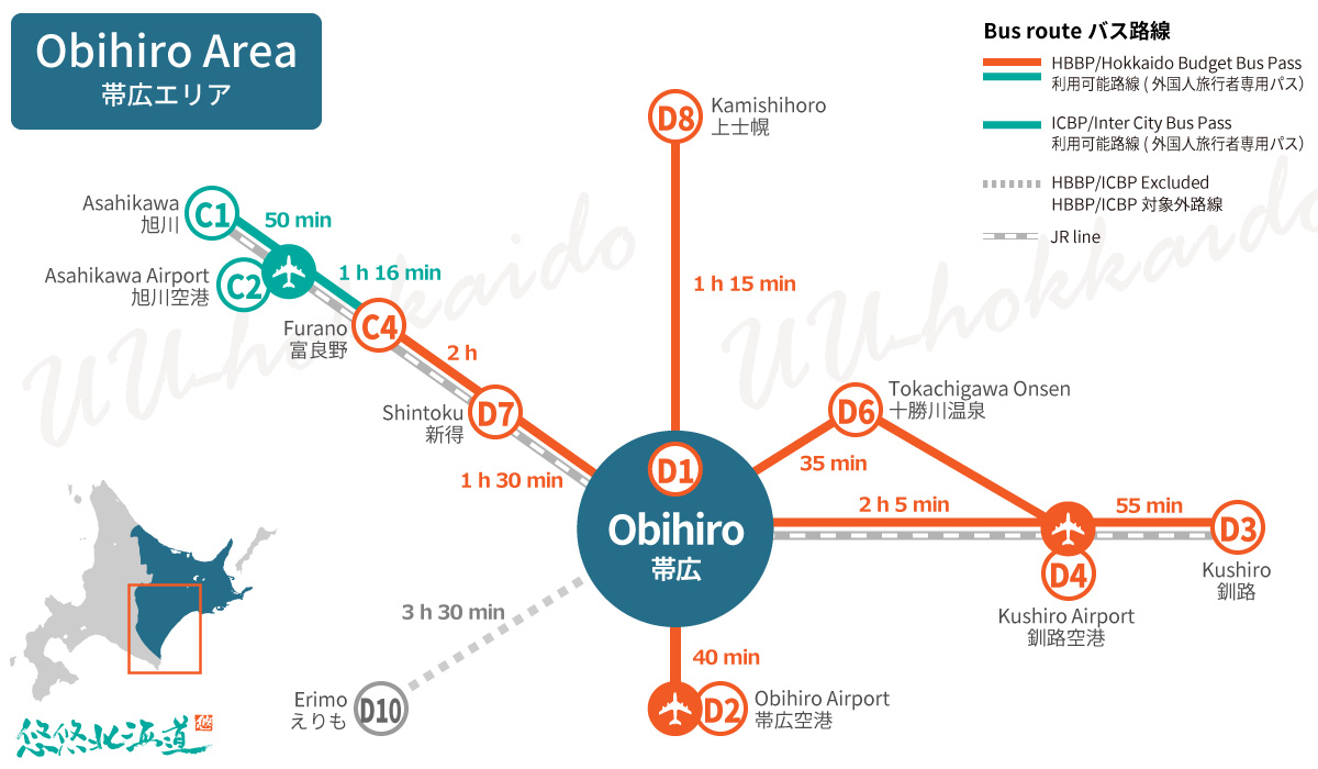 Obihiro Area busroute