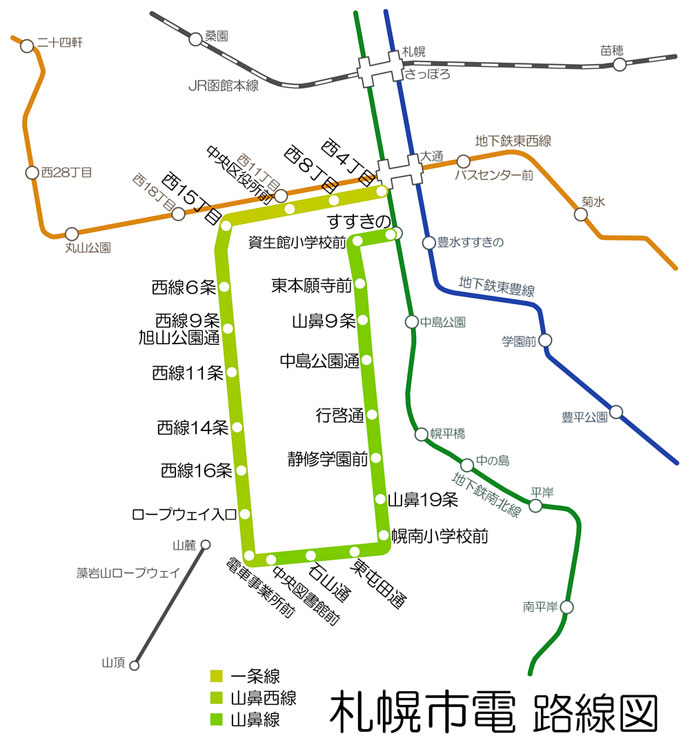 市電路線図