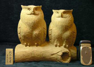木彫りフクロウ